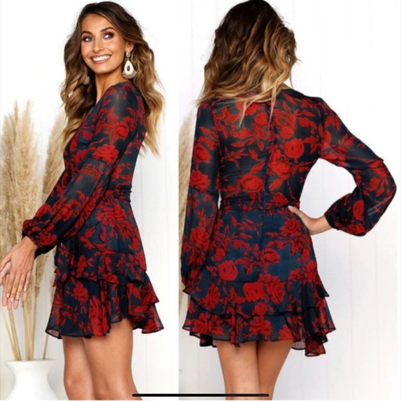 LOVELY FLORAL MINI DRESS - Picture 4 of 5